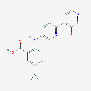 5-Cyclopropyl-2-((3'-fluoro-[2,4'-bipyridin]-5-yl)amino)benzoic acid