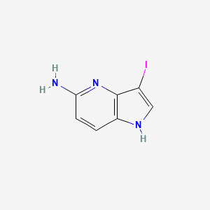 molecular formula C7H6IN3 B1524603 3-碘-1H-吡咯并[3,2-b]吡啶-5-胺 CAS No. 1190311-37-5