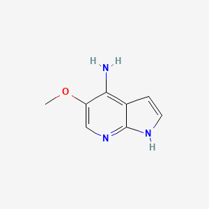 molecular formula C8H9N3O B1524605 5-甲氧基-1H-吡咯并[2,3-b]吡啶-4-胺 CAS No. 1190321-67-5