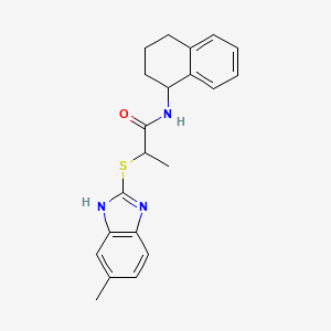 2-((5-Methyl-1H-benzo[d]imidazol-2-yl)thio)-N-(1,2,3,4-tetrahydronaphthalen-1-yl)propanamide