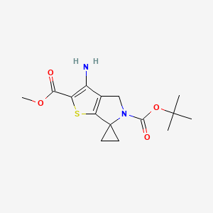 5'-Tert-butyl 2'-methyl 3'-aminospiro[cyclopropane-1,6'-thieno[2,3-C]pyrrole]-2',5'(4'H)-dicarboxylate