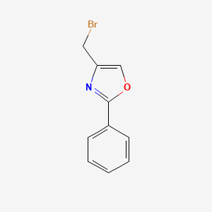 molecular formula C10H8BrNO B1524609 4-溴甲基-2-苯基-恶唑 CAS No. 99073-82-2