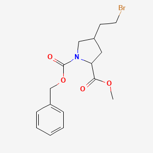 1-Benzyl 2-methyl 4-(2-bromoethyl)pyrrolidine-1,2-dicarboxylate