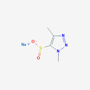 molecular formula C4H6N3NaO2S B15246139 sodium dimethyl-1H-1,2,3-triazole-5-sulfinate 