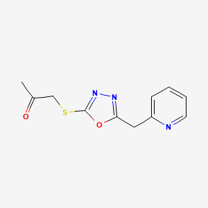 1-((5-(Pyridin-2-ylmethyl)-1,3,4-oxadiazol-2-yl)thio)propan-2-one