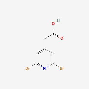 2-(2,6-Dibromopyridin-4-YL)acetic acid