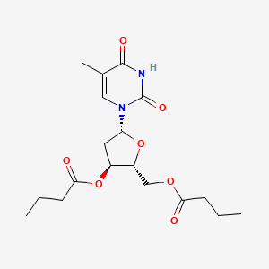 [(2R,3S,5R)-3-butanoyloxy-5-(5-methyl-2,4-dioxopyrimidin-1-yl)oxolan-2-yl]methyl butanoate