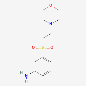 molecular formula C12H18N2O3S B15246367 3-((2-Morpholinoethyl)sulfonyl)aniline 