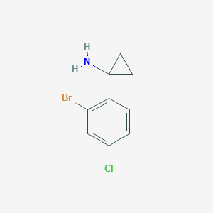 molecular formula C9H9BrClN B1524643 1-(2-Bromo-4-chlorophenyl)cyclopropylamine CAS No. 1204580-93-7