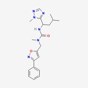 1-Methyl-3-(3-methyl-1-(1-methyl-1H-1,2,4-triazol-5-yl)butyl)-1-((3-phenylisoxazol-5-yl)methyl)urea