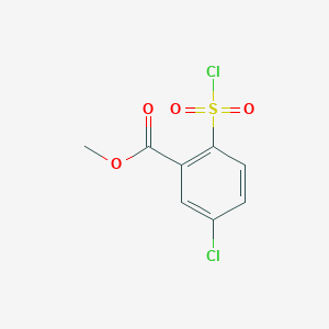 molecular formula C8H6Cl2O4S B1524655 Methyl 5-chloro-2-(chlorosulfonyl)benzoate CAS No. 1119454-19-1