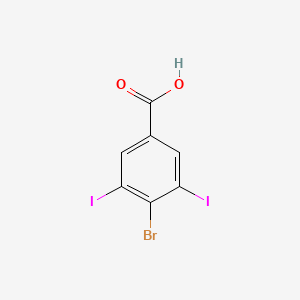 molecular formula C7H3BrI2O2 B1524656 4-Bromo-3,5-diiodobenzoic acid CAS No. 861117-99-9