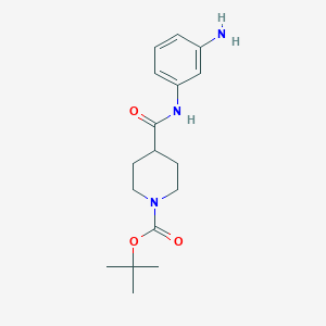 molecular formula C17H25N3O3 B1524657 Tert-butyl 4-[(3-aminophenyl)carbamoyl]piperidine-1-carboxylate CAS No. 883106-64-7