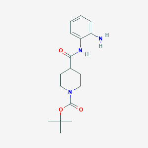 molecular formula C17H25N3O3 B1524662 4-(2-Aminophenylcarbamoyl)piperidine-1-carboxylic acid tert-butyl ester CAS No. 883106-63-6