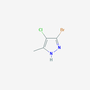 molecular formula C4H4BrClN2 B1524667 3-溴-4-氯-5-甲基-1H-吡唑 CAS No. 740807-52-7