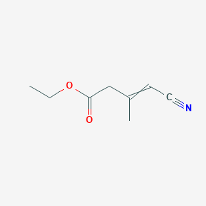 molecular formula C8H11NO2 B1524673 Ethyl 4-cyano-3-methylbut-3-enoate CAS No. 66066-39-5