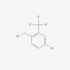 molecular formula C8H5Br2F3 B1524679 4-Bromo-1-(bromomethyl)-2-(trifluoromethyl)benzene CAS No. 335013-18-8