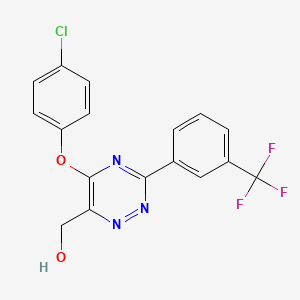 (5-(4-Chlorophenoxy)-3-(3-(trifluoromethyl)phenyl)-1,2,4-triazin-6-YL)methanol