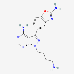 5-(4-Amino-1-(4-aminobutyl)-1H-pyrazolo[3,4-d]pyrimidin-3-yl)benzo[d]oxazol-2-amine