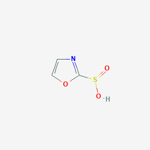 molecular formula C3H3NO3S B15246929 Oxazole-2-sulfinicacid 