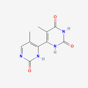 molecular formula C10H10N4O3 B15246937 [4,4'-Bipyrimidine]-2,2',6(1H,1'H,3H)-trione, 5,5'-dimethyl- CAS No. 20545-68-0