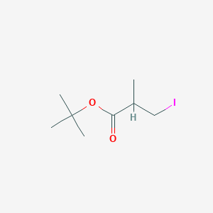 molecular formula C8H15IO2 B15246960 tert-Butyl3-iodo-2-methylpropanoate 