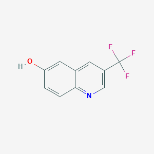 molecular formula C10H6F3NO B15246962 3-(Trifluoromethyl)quinolin-6-ol 