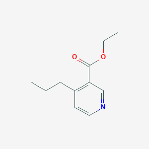 molecular formula C11H15NO2 B15246979 Ethyl 4-propylnicotinate 