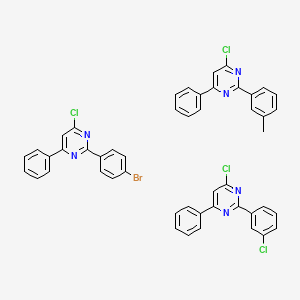 2-(4-Bromophenyl)-4-chloro-6-phenylpyrimidine;4-chloro-2-(3-chlorophenyl)-6-phenylpyrimidine;4-chloro-2-(3-methylphenyl)-6-phenylpyrimidine