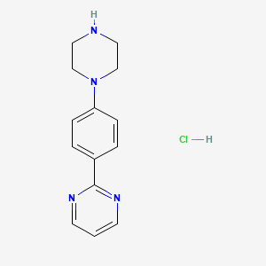 molecular formula C14H17ClN4 B1524713 2-(4-(哌嗪-1-基)苯基)嘧啶盐酸盐 CAS No. 1056624-11-3