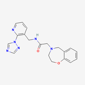 N-((2-(1H-1,2,4-Triazol-1-yl)pyridin-3-yl)methyl)-2-(2,3-dihydrobenzo[f][1,4]oxazepin-4(5H)-yl)acetamide