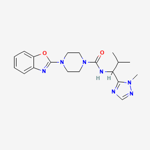 4-(Benzo[d]oxazol-2-yl)-N-(2-methyl-1-(1-methyl-1H-1,2,4-triazol-5-yl)propyl)piperazine-1-carboxamide