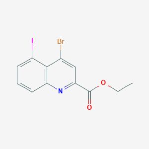 Ethyl4-bromo-5-iodoquinoline-2-carboxylate