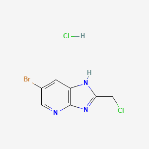 molecular formula C7H6BrCl2N3 B1524740 6-溴-2-(氯甲基)-3H-咪唑并[4,5-b]吡啶盐酸盐 CAS No. 1334149-01-7