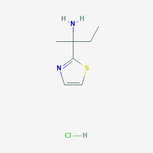 molecular formula C7H13ClN2S B1524742 2-(1,3-Thiazol-2-yl)butan-2-amine hydrochloride CAS No. 1334147-82-8