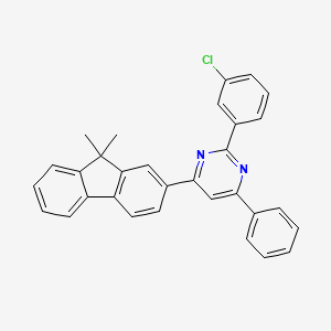 2-(3-Chlorophenyl)-4-(9,9-dimethyl-9H-fluoren-2-yl)-6-phenylpyrimidine