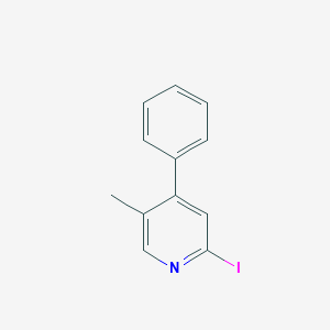 molecular formula C12H10IN B15247508 2-Iodo-5-methyl-4-phenylpyridine 