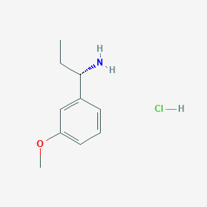 molecular formula C10H16ClNO B1524754 (S)-1-(3-甲氧基苯基)丙-1-胺盐酸盐 CAS No. 623143-35-1