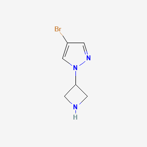 molecular formula C6H8BrN3 B1524767 1-氮杂环丁-3-基-4-溴-1H-吡唑 CAS No. 1201657-79-5