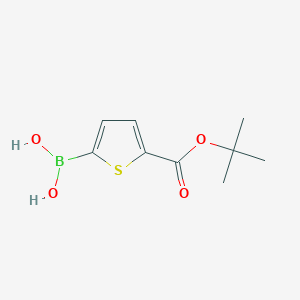 molecular formula C9H13BO4S B1524776 (5-(tert-Butoxycarbonyl)thiophen-2-yl)boronic acid CAS No. 925921-29-5