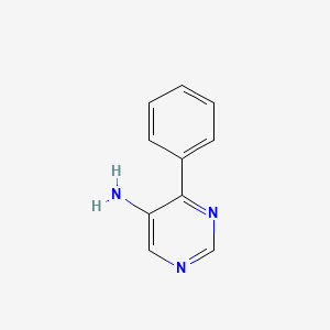 molecular formula C10H9N3 B1524778 4-苯基嘧啶-5-胺 CAS No. 3435-23-2