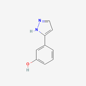 molecular formula C9H8N2O B1524779 3-(1H-吡唑-5-基)苯酚 CAS No. 904665-39-0