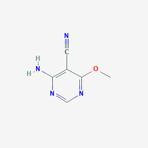 molecular formula C6H6N4O B1524780 4-Amino-6-methoxypyrimidine-5-carbonitrile CAS No. 900480-19-5