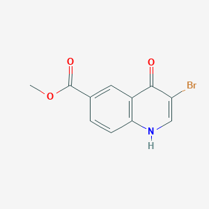 molecular formula C11H8BrNO3 B1524782 Methyl 3-bromo-4-hydroxyquinoline-6-carboxylate CAS No. 1395493-07-8