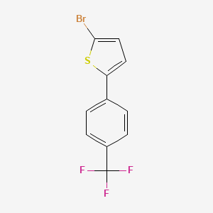 molecular formula C11H6BrF3S B1524785 2-Bromo-5-(4-(trifluoromethyl)phenyl)thiophene CAS No. 869540-85-2