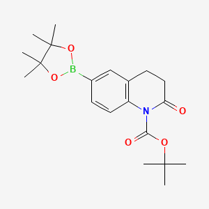 Tert-butyl 2-oxo-6-(4,4,5,5-tetramethyl-1,3,2-dioxaborolan-2-yl)-3,4-dihydroquinoline-1-carboxylate