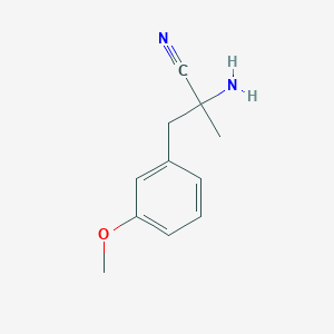 2-Amino-3-(3-methoxyphenyl)-2-methylpropanenitrile