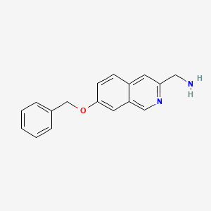 molecular formula C17H16N2O B15247953 (7-(Benzyloxy)isoquinolin-3-yl)methanamine 