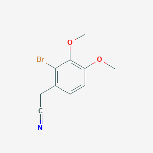 molecular formula C10H10BrNO2 B15247957 2-(2-Bromo-3,4-dimethoxyphenyl)acetonitrile CAS No. 72912-39-1