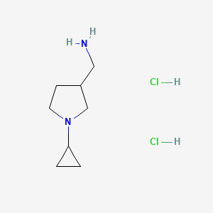 molecular formula C8H18Cl2N2 B1524797 (1-环丙基吡咯烷-3-基)甲胺二盐酸盐 CAS No. 1609403-25-9